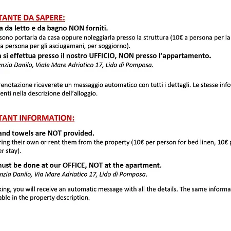 Serena 2-8 * Lido di Pomposa